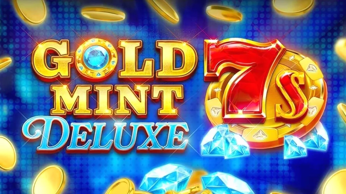 Tampilan visual slot Gold Mint 7s Deluxe dengan simbol emas dan permata